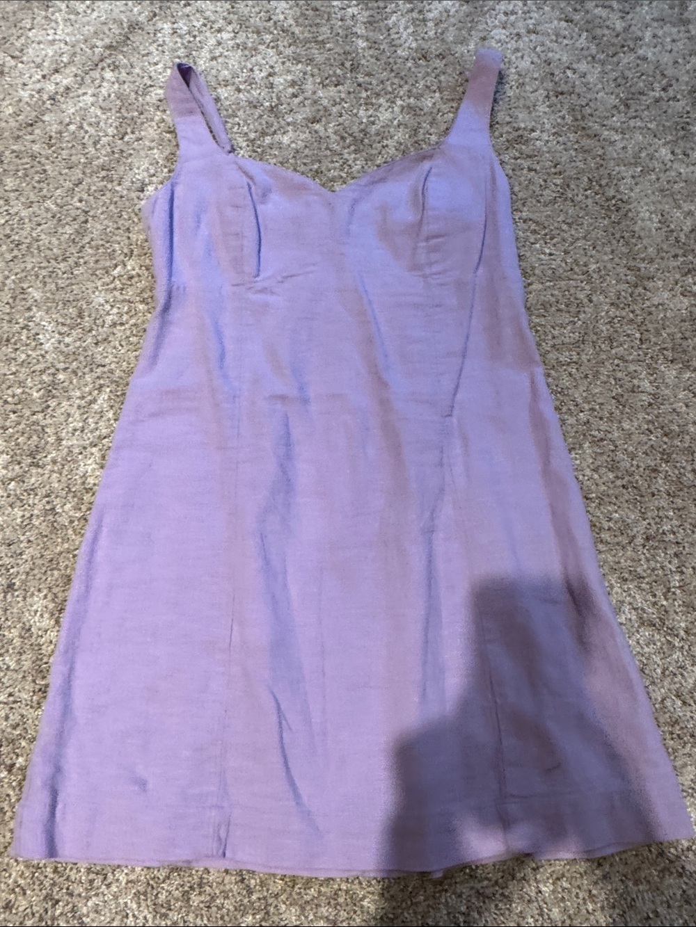 Abercrombie & Fitch Lilac V-Neck Slip Mini Dress